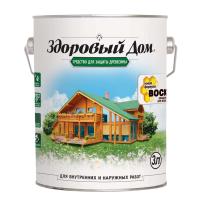 Пропитка для защиты древесины с воском ЗДОРОВЫЙ ДОМ Зеленый 0,8 л (DD)