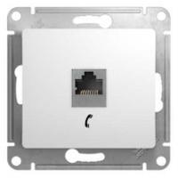 SCHNEIDER ELECTRIC.Розетка телефонная GLOSSA TF (RJ-11) белая, (ЭИ)