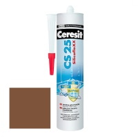 CERESIT.Замазка д/швов силиконовая т.коричневый, 280мл, (ДК+К)