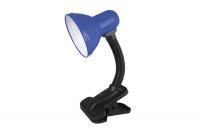 Ultraflash.Светильник настольный прищепка UF-320 C06 синий 60Вт, Е27, (ЭИ)