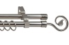 LEGRAND.Карниз кованный раздвижной лукка, 2-ряд серебро мат, 160-300см, (ДК)
