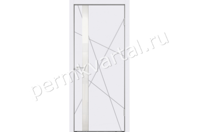 Дверь межкомнатная со стеклом 800х2000мм ВЕЛЛДОРИС SCANDI S RAL9003 Z1 Белый врезка п/завертку, (ДК)
