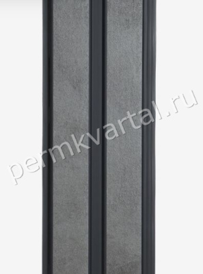 Панель ПВХ КОМФОРТ Реечная Бетон Лофт темный 125х3000мм, (ДК)