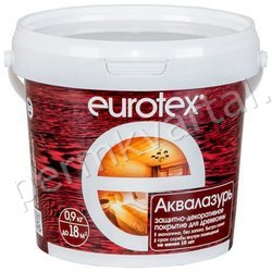Лак акриловый EUROTEX Аквалазурь Олива 0,9 кг, (ДК)