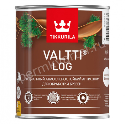 Антисептик для дерева TIKKURILA VALTTI LOG база EC 0,9 л