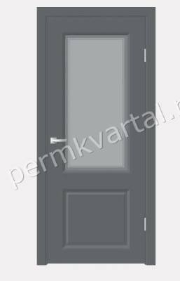 Дверь межкомнатная со стеклом 600*2000мм ВЕЛЛДОРИС Эмалюкс АЛЬТО 21 2V Вулкан, (ДК)