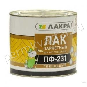 Лак паркетный ЛАКРА ПФ-231 бесцветный 1,8 кг
