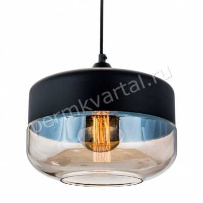 CITILUX.Светильник, E27x75W, CL450208 Черный+Дымчатый
