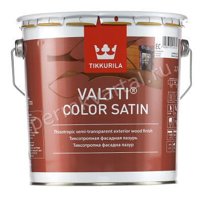 Антисептик TIKKURILA VALTTI COLOR SATIN EC полуматовый база EC 2,7 л