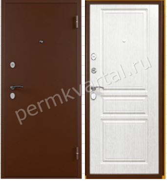 Дверь металлическая ПРОМЕТ Титан 860 L Графит/Бетон снежный 2050*860*66, (ДК)