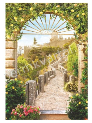 Фотообои бумажные Bellissimo Весна в Греции, 4 листа, 1400х2000 мм, (ДК)