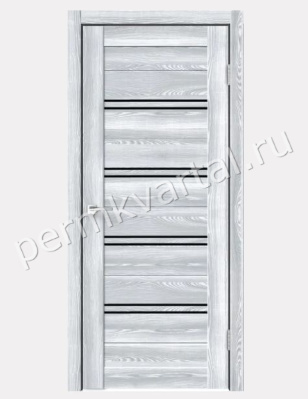 Дверь межкомнатная со стеклом 600х2000мм ВЕЛЛДОРИС ХLINE 4 Клен айс лакобель черное, (ДК)  Дверь межкомнатная со стеклом 600х2000мм ВЕЛЛДОРИС ХLINE 4 Клен айс лакобель черное, (ДК)