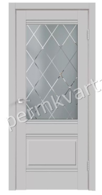 Дверь межкомнатная со стеклом 800х2000мм ВЕЛЛДОРИС ALTO 2V Серый эмалит, (ДК)