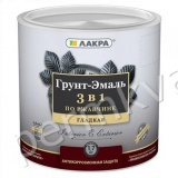 Эмаль по ржавчине 3в1 ЛАКРА серый 1,7 кг, (ДК)