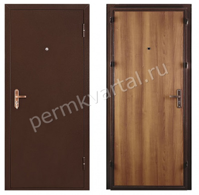 Дверь металлическая ПРОМЕТ Спец PRO BMD 960 R Антик медный/Итал. Орех, 2060*960*45, (ДК)