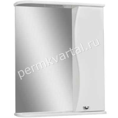 Шкаф-зеркало АЙСБЕРГ Волна 50 правый 515*154*700
