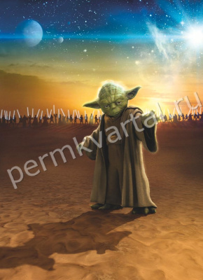 Фотообои бумажные KOMAR Мастер Йода 184х254см 4-442, (ДК)