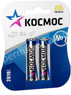 КОСМОС.Батарейка LR06 AA, LR6/2xBL/2шт