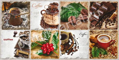 Панель ПВХ GRACE Граненый квадрат Арабика, 480х955мм, (ДК)