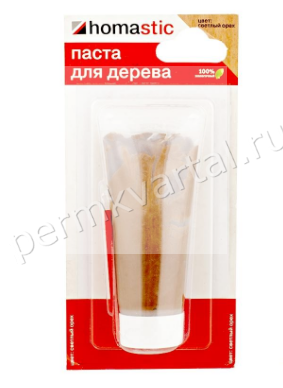 Паста для восстановления паркета и ламината HOMASTIC Светлый орех, (ДК)