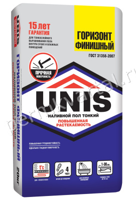 Ровнитель для пола наливной UNIS Горизонт NIVELIR финишый 20 кг