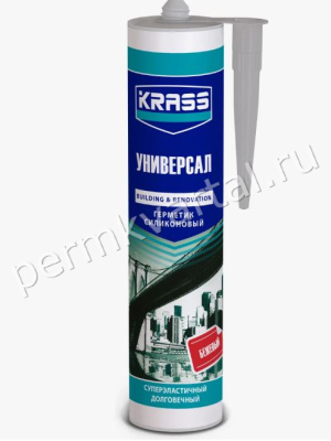 Герметик силиконовый KRASS универсальный бежевый 300 мл, (ДК)
