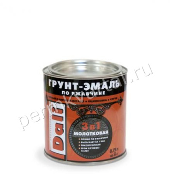 Грунт-эмаль по ржавчине молотковая 3в1 DALI Медный 0,75 л