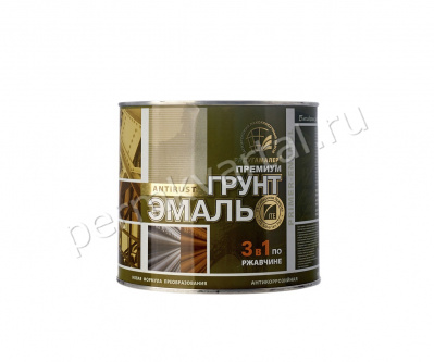 Эмаль по ржавчине 3в1 РАДУГАМАЛЕР спелая вишня 1,9 кг, (ДК)