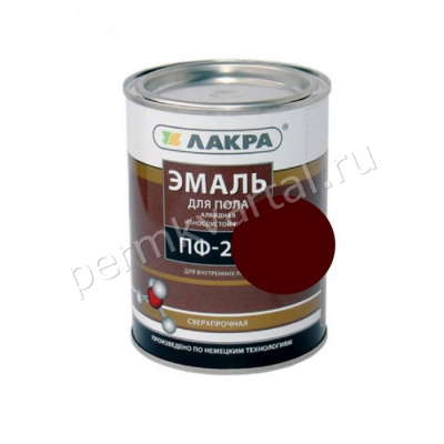 Эмаль ПФ-266 ЛАКРА для пола красно-коричневая 2 кг
