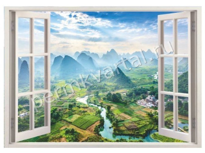 Фотообои бумажные Bellissimo, Великолепное утро, 2 листа, 1400х1000 мм, (ДК)