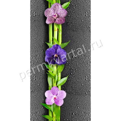 Панель ПВХ ПАНЕЛЬПЛАСТ Орхидея черная 351, 250*9*2700мм, (ДК)