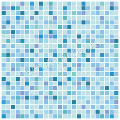 Панель ПВХ GRACE мозаика Синяя, 480х955мм, (ДК)