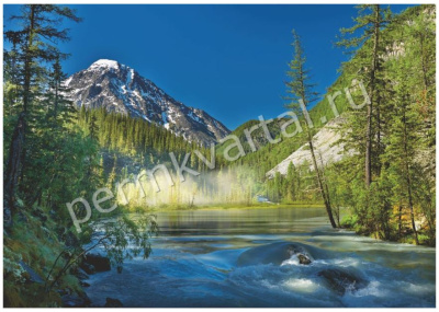 Фотообои бумажные Симфония Горная река, 8 листов, 2800х2000 мм, (ДК)