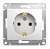 SCHNEIDER ELECTRIC.Розетка GLOSSA (1) с/з белый, GSL000143 (ЭИ)