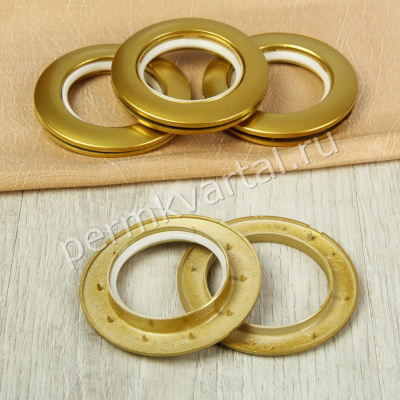 Люверсы для штор золотой, d4,1/7,5см/10шт, (ДК)