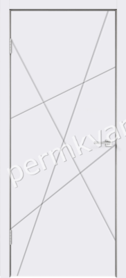 Дверь межкомнатная глухая 800х2000мм ВЕЛЛДОРИС SCANDI S RAL9003 Белый врезка п/завертку, (ДК) 