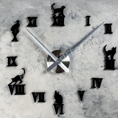 Часы-наклейка Кошечки, 120 см, (ДК)