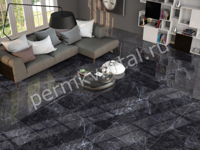 Плитка керамогранит PRIMAVERA BLACK EMPERADOR high glossy 600*600мм 1,44м2 GR105, (ДК)