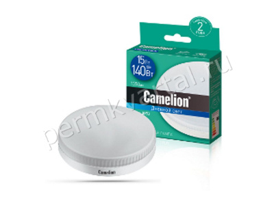 CAMELION.Лампа светодиод, GX53/15Вт/6500K/1350Лм, таблетка