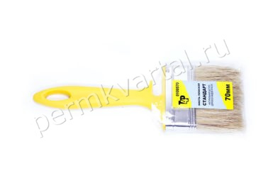 Кисть плоская Т4Р/TOOLBERG Классик-Стандарт натуральная щетина, пласт. 75 мм 0111125, (ДК)