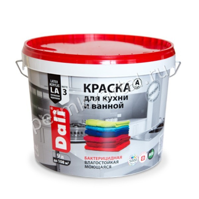 Краска для кухни и ванной DALI 9 л, (ДК)