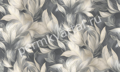 Обои флизелиновые ERISMANN Коллекция Benefit Mirabelle Листья на графитовом 1,06*10м 60960-06, (ДК)