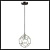 Светильник 3739/1 SUSPENTIONI LN19 246 коричневый E27 60W 220V ERVIN
