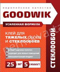 Клей GOODWIK д/тяжёлых обоев и стеклообоев, 220г/25кв.м, (К+ДК)