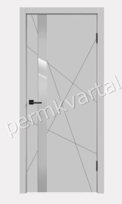 Дверь межкомнатная со стеклом 600х2000мм ВЕЛЛДОРИС SCANDI S Z1 Светло-серый врезка п/завертку, (ДК) 
