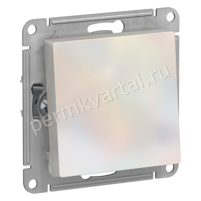 SCHNEIDER ELECTRIC.Выключатель проходной ATLAS DESIGN, (1) жемчуг, ATN000461, (ЭИ+К)