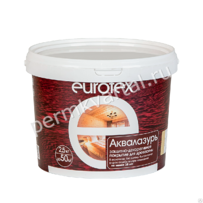 Лак акриловый EUROTEX Аквалазурь Палисандр 2,5 кг, (ДК)