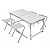 Набор походной мебели складная белая ТВОЙ ПИКНИК стол и 4 стула (301)