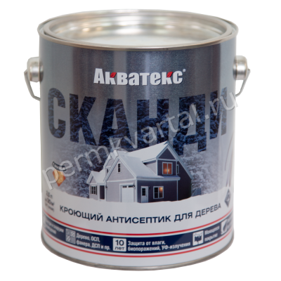 Антисептик кроющий РОГНЕДА Акватекс Сканди Альпийское утро 2,5 л, (ДК)