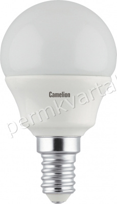 CAMELION.Лампа светодиод, G45/8Вт/E14/3000K/720Лм, шарик